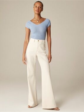 NWT J. Crew Vintage Flare Jean in Ecru Wash